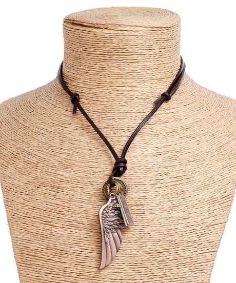 VINTAGE WING LEATHER NECKLACE