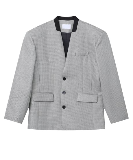 MONOCHROME NO-COLLAR JACKET