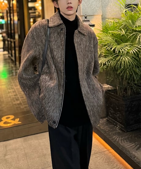 WOOL-LIKE LOOSE JACKET /2color