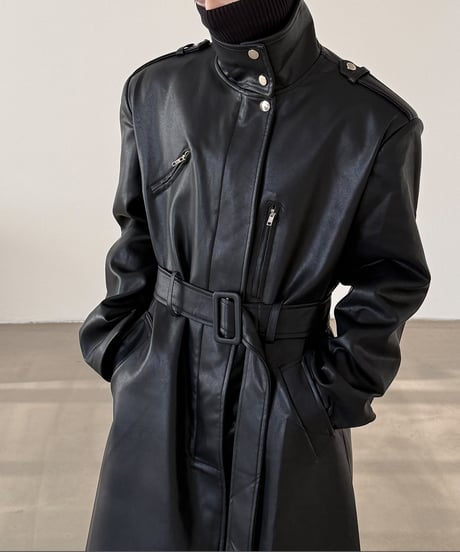 URBAN FAUX LEATHER COAT