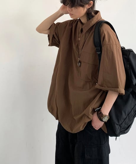 OVERSIZED PULLOVER SHIRT /2color