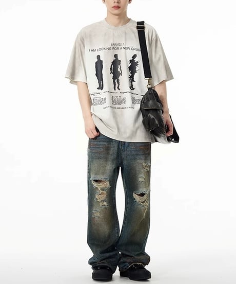 VINTAGE LOOSE DISTRESSED JEANS