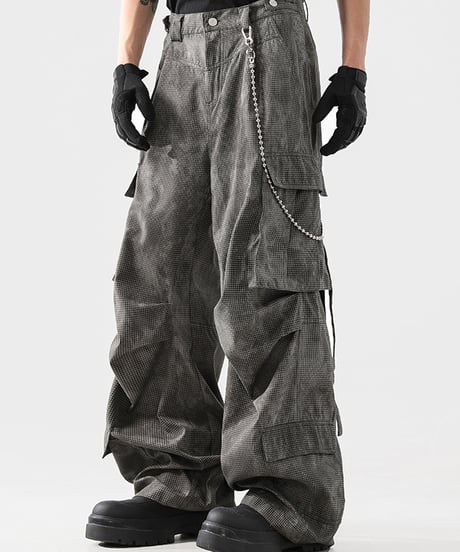 WIDE LEG CARGO PANTS /2color