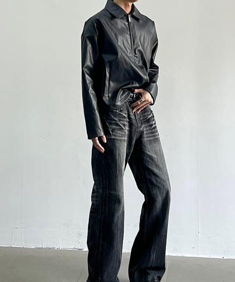 HIGH-END FAUX LEATHER JACKET /2color