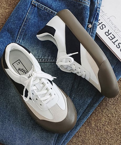 THICK-SOLED FLUFFY SNEAKERS /3color