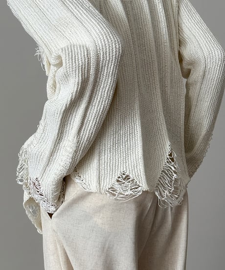 SHEER TASSEL KNIT CARDIGAN