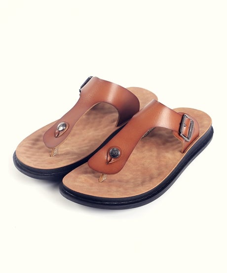 FAUX LEATHER BEACH SANDALS /4color