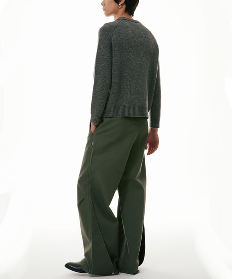 WIDE STRAIGHT WORK PANTS /2color