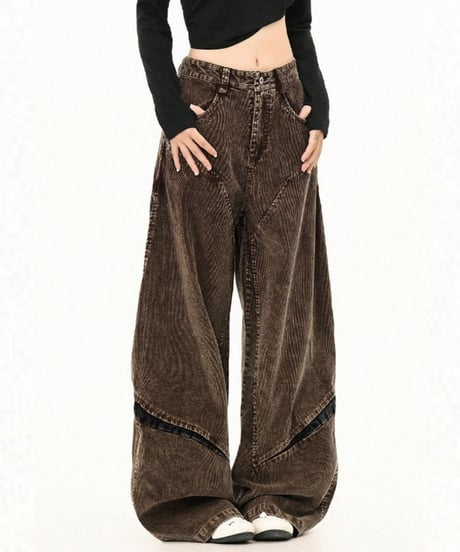 CORDVAULT WIDE PANTS  /2color