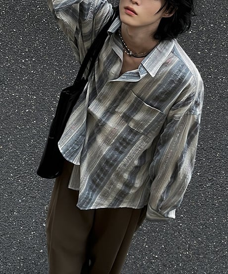 LAZY STYLE STRIPED SHIRT