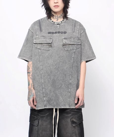 GRUNGE UTILITY TEE /2color