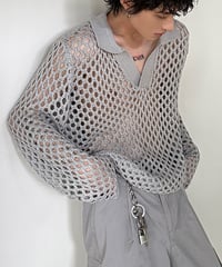 VOID MESH SKIPPER KNIT /2color