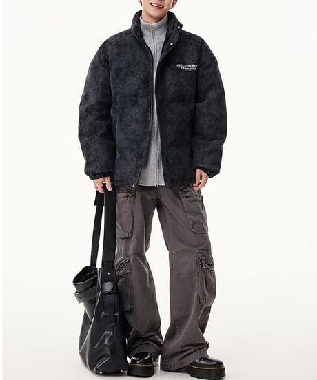 MATTE FAUX LEATHER PAD JACKET /6color