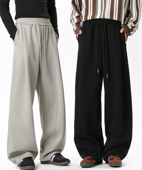WIDE TUCK SWEATPANTS /2color