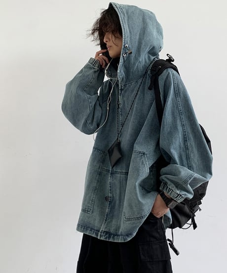 STREET HOODIE DENIM JACKET