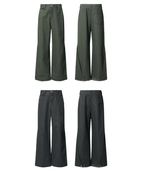 WIDE STRAIGHT WORK PANTS /2color