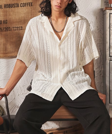 SUMMER TEXTURE KNIT SHIRT /3color