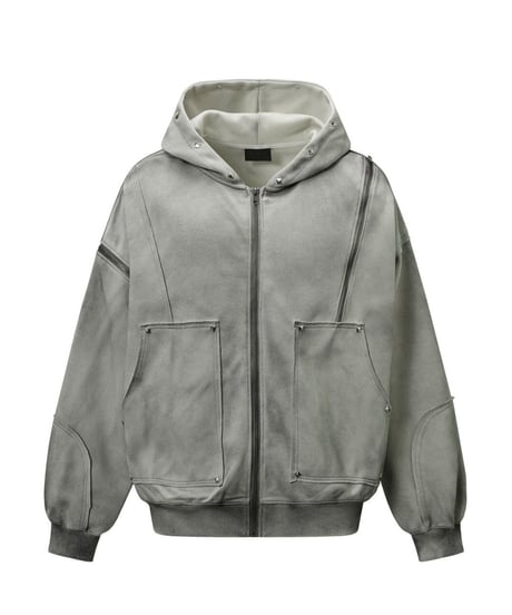 GRUNGECORE ZIP HOODIE /2color