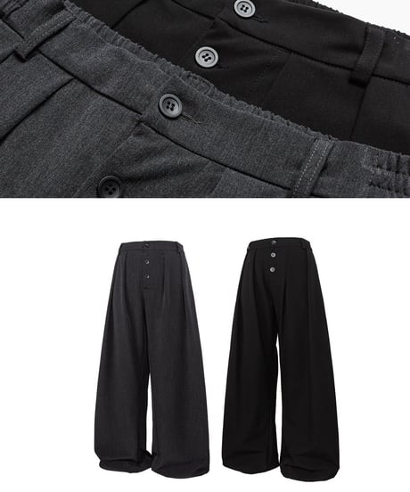 CLASSIC DRAPE PLEATS PANTS /2color