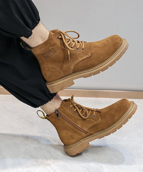 SIDE-ZIP HIGHTOP LEATHER BOOTS