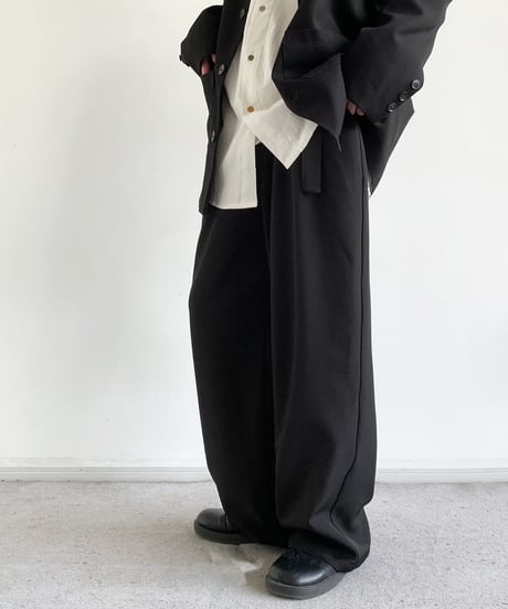 LOOSE DRAPED PANTS WITH BELT /2color