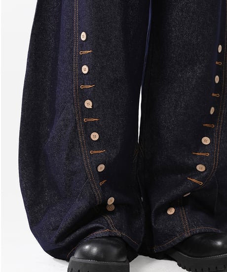 【予約販売】BUTTONDROP WIDE DENIM