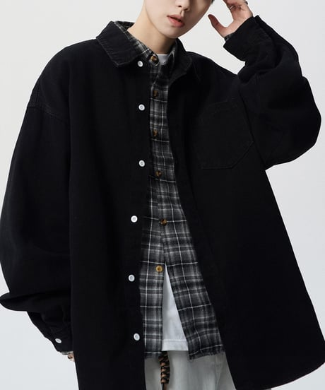 VINTAGE WASH DENIM SHIRT /3color