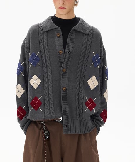 CLASSICARGYLE KNIT CARDIGAN /2color