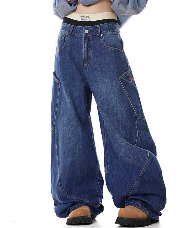 BARREL LEG WORK DENIM /2color | Urban Edge