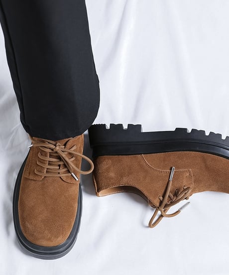 REAL LEATHER LOWTOP BOOTS /2color