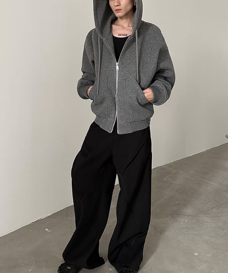 TECH MELTON HOODIE JACKET /2color
