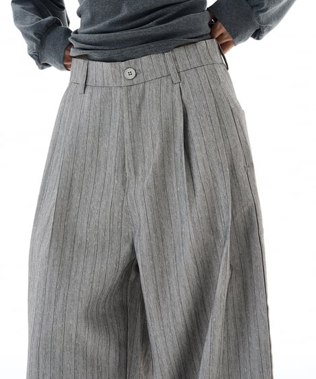GRANDEUR STRIPE WIDE PANTS