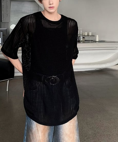 OVERSIZED MESH T-SHIRT /2color