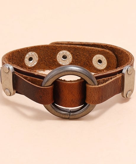 RETRO CIRCLE LEATHER BRACELET