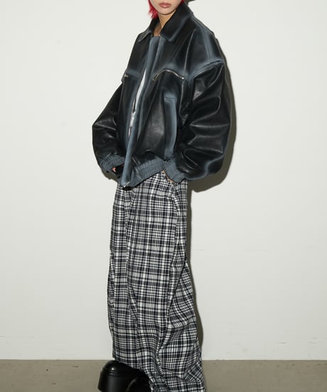 FADETRACK FAUX LEATHER JACKET /2color