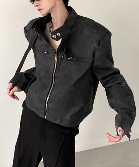 FAUX LEATHER SINGLE RIDERS /2color