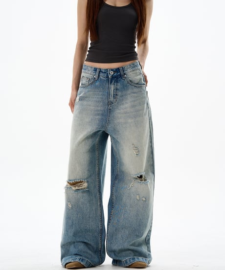 BROKENEDGE BAGGY DENIM（Clean）