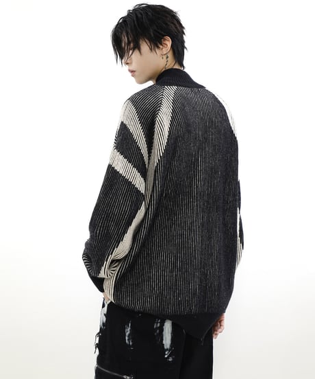 BLOCKNOISE ZIP CARDIGAN /3color