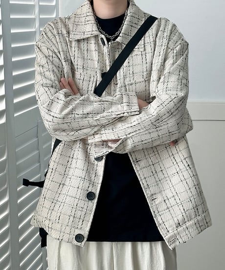 CHECKERED SPRING SHIRT JACKET /2color