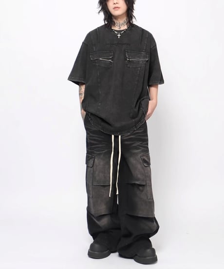 GRUNGE UTILITY TEE /2color