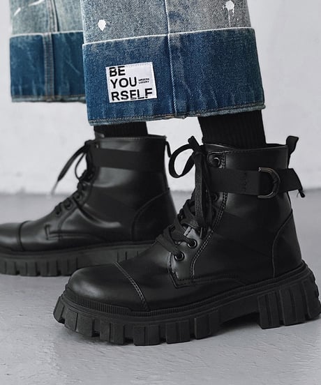 HIGH SOLE SNEAKER BOOTS /2color