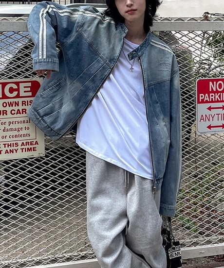 VINTAGE TRACK DENIM JACKET