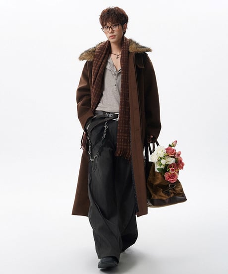 LUXFUR WOOL COAT /3color
