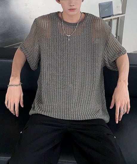 OVERSIZED MESH T-SHIRT /2color
