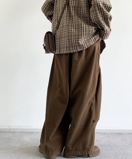 PLEATED WIDE PANTS /3color