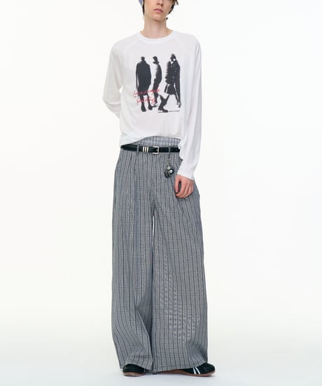 URBAN CHECK WIDE PANTS