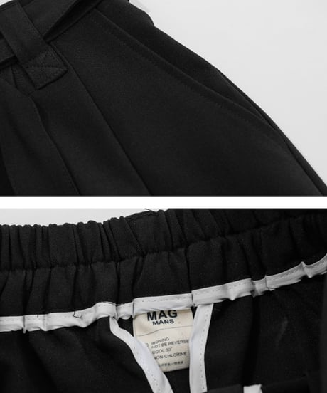 LOOSE DRAPED PANTS WITH BELT /2color