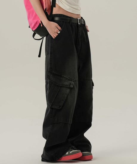 VINTAGE WASH CARGO DENIM /3color