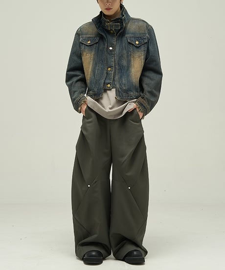 CROPPED DENIM RIDERS JACKET