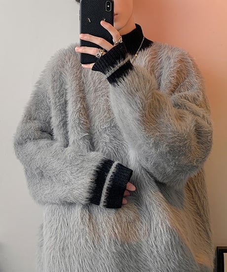 MINKLIKE RELAX MOCK KNIT /2color